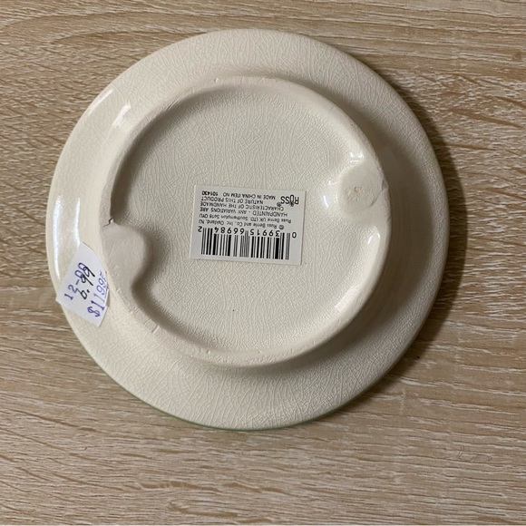 Vintage Russ Berrie Decorative Plate Saucer Christmas Holiday Holly Berry NWT - Picture 5 of 6